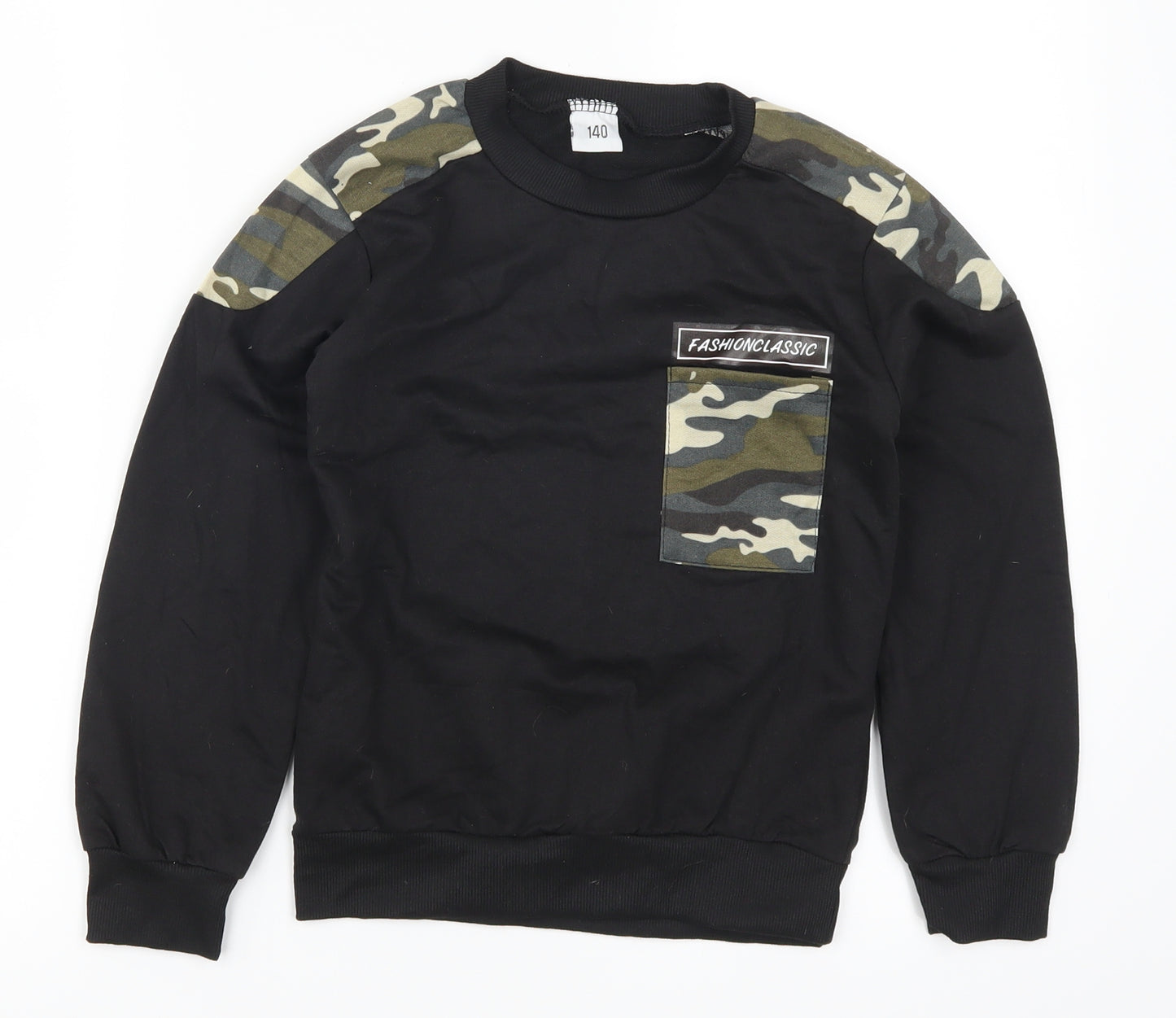 Preworn Boys Beige Camouflage  Pullover Sweatshirt Size 10 Years  - Fashion Classic