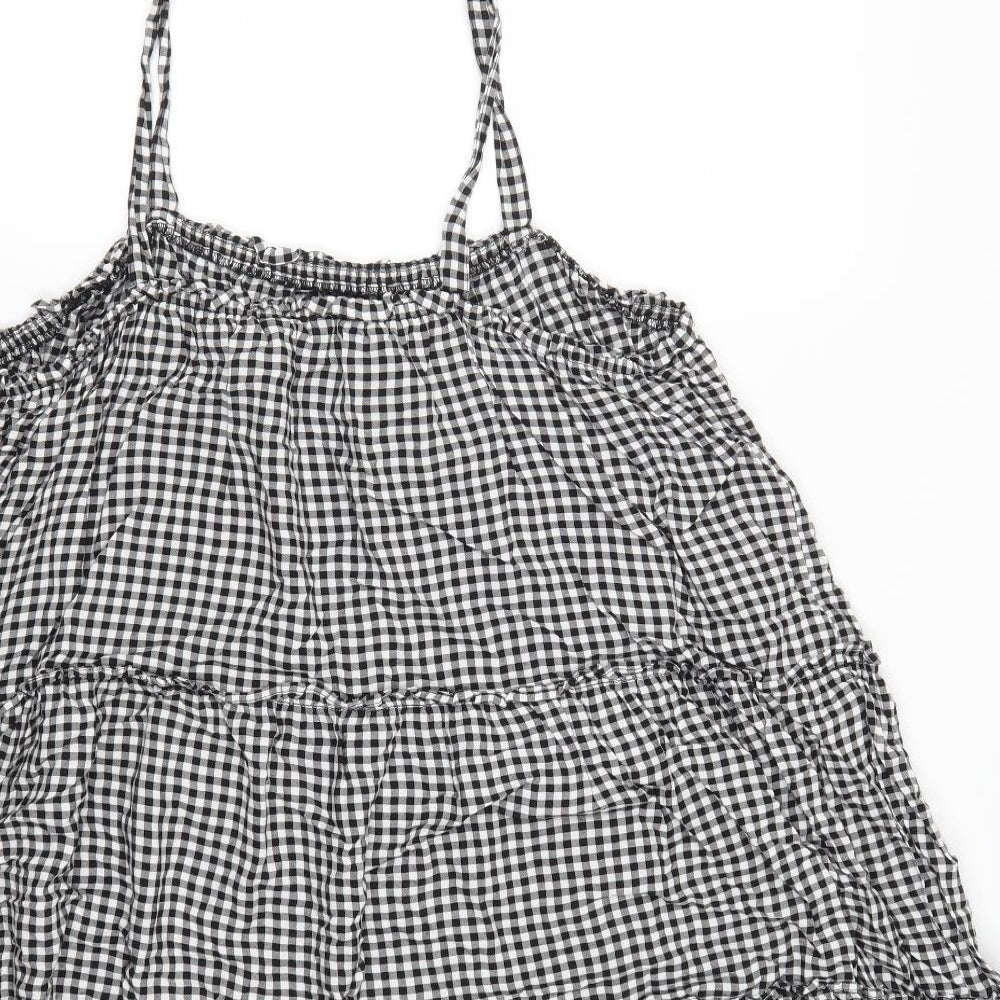 George Womens Grey Check  Basic Tank Size 18  - Gingham
