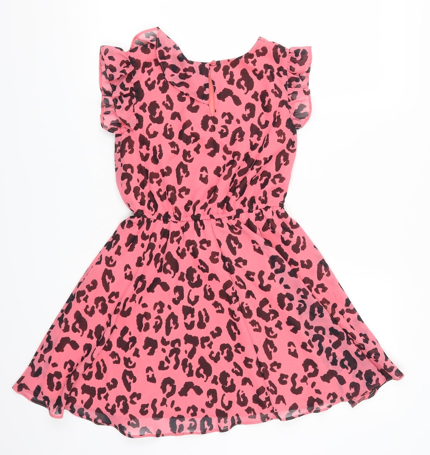 TU Girls Pink Animal Print  Skater Dress  Size 9 Years