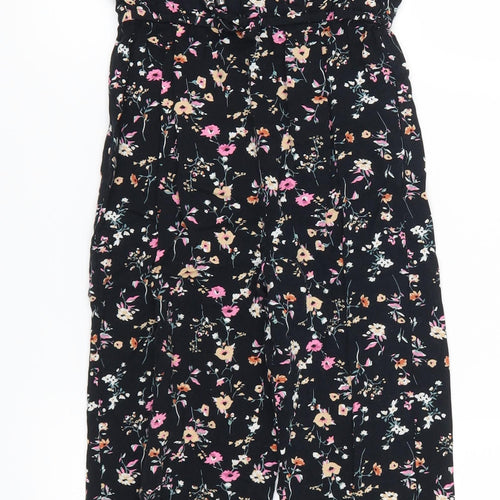 Primark Girls Black Floral  Jumpsuit One-Piece Size 8-9 Years