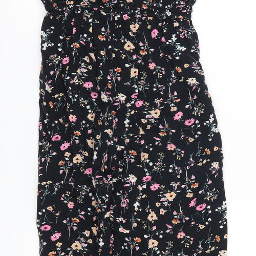 Primark Girls Black Floral  Jumpsuit One-Piece Size 8-9 Years