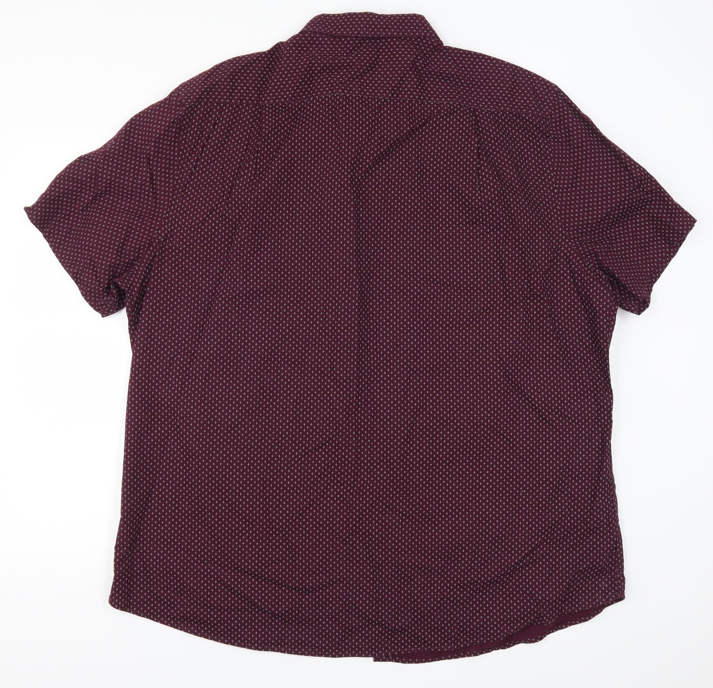 George Mens Red Geometric   Button-Up Size 3XL