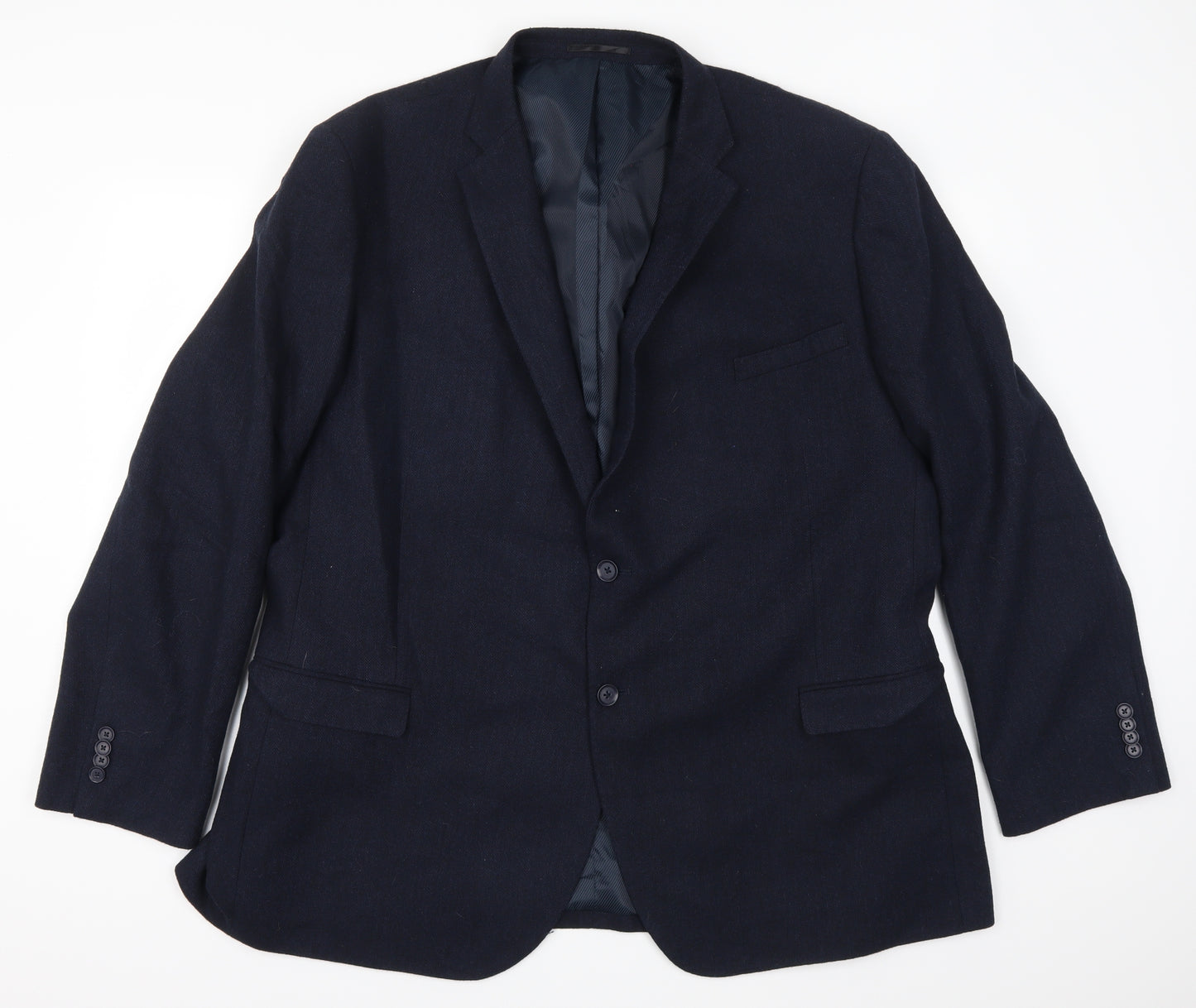 F&F Mens Blue Herringbone  Jacket Suit Jacket Size 50