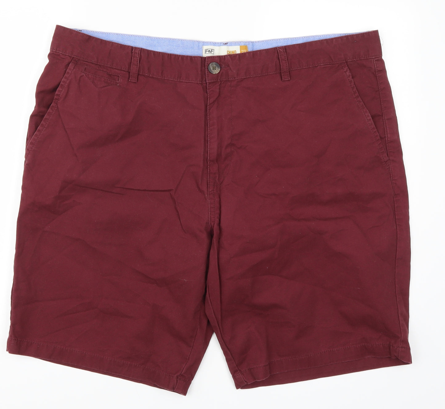 F&F Mens Red   Chino Shorts Size 42