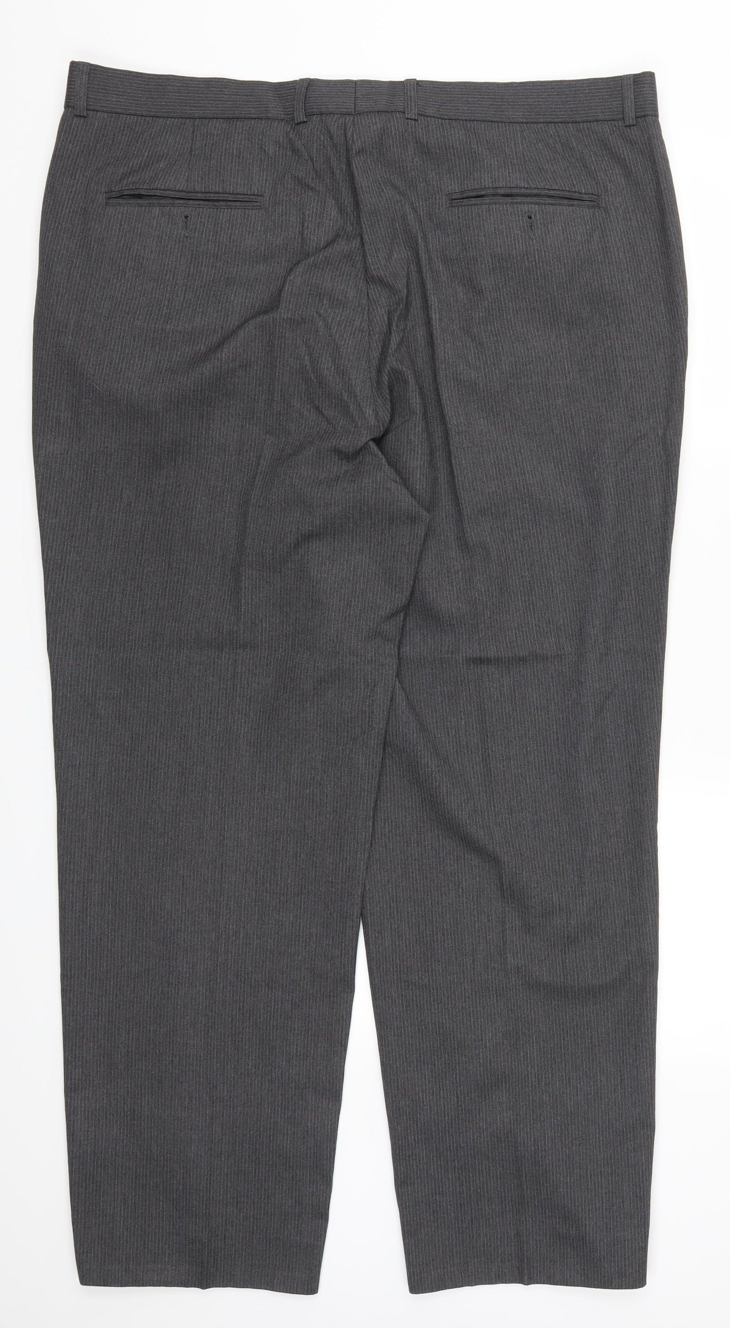 George Mens Grey Striped  Trousers  Size 42 L30 in