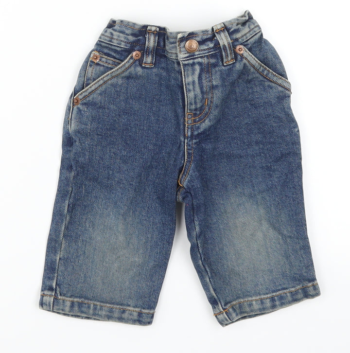 Gap Boys Blue  Denim Cargo Jeans Size 6-9 Months