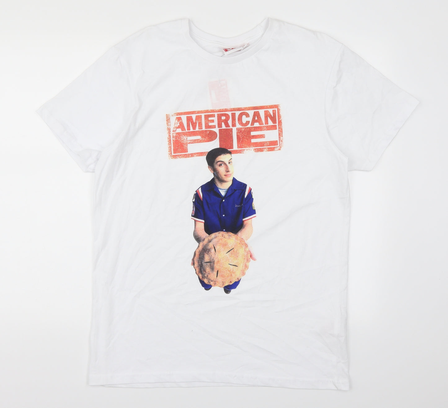 Primark Mens White    T-Shirt Size L  - American Pie