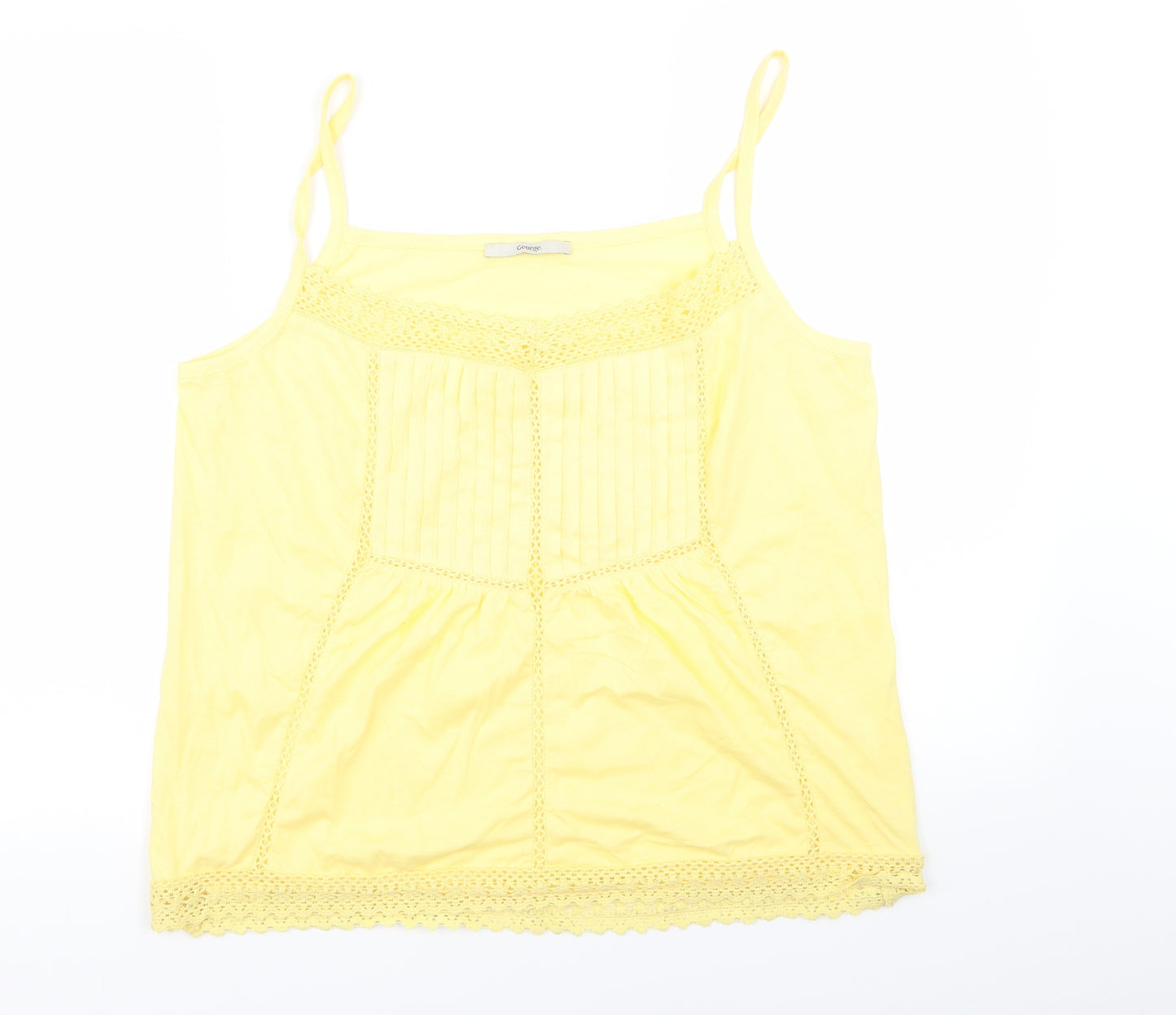 Asda George Womens Yellow   Camisole Tank Size 14