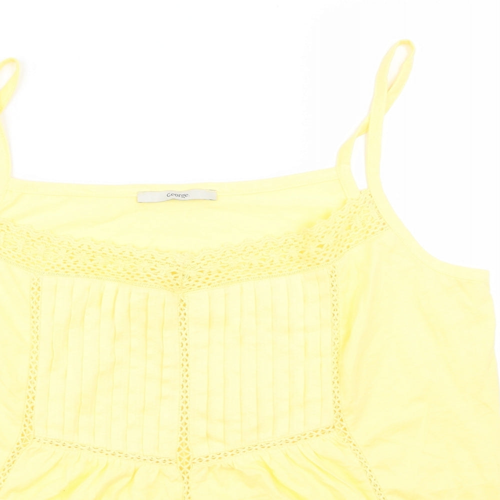 Asda George Womens Yellow   Camisole Tank Size 14