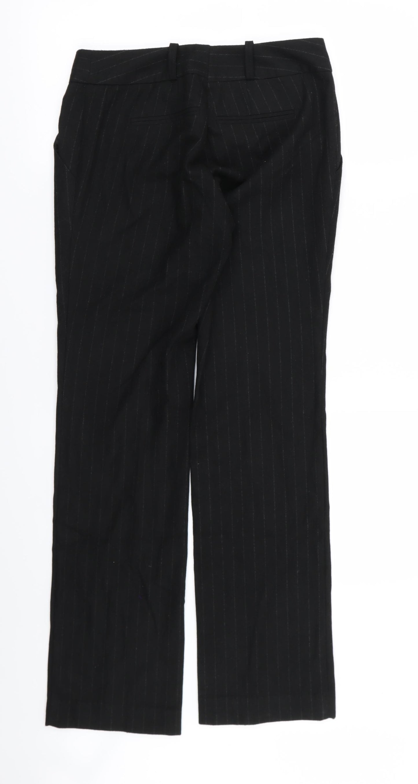 NEXT Womens Black Striped  Trousers  Size 26 in L30 in