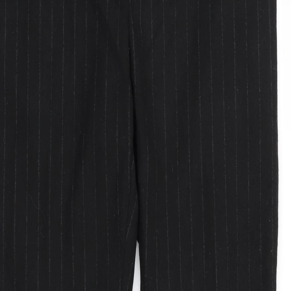 NEXT Womens Black Striped  Trousers  Size 26 in L30 in