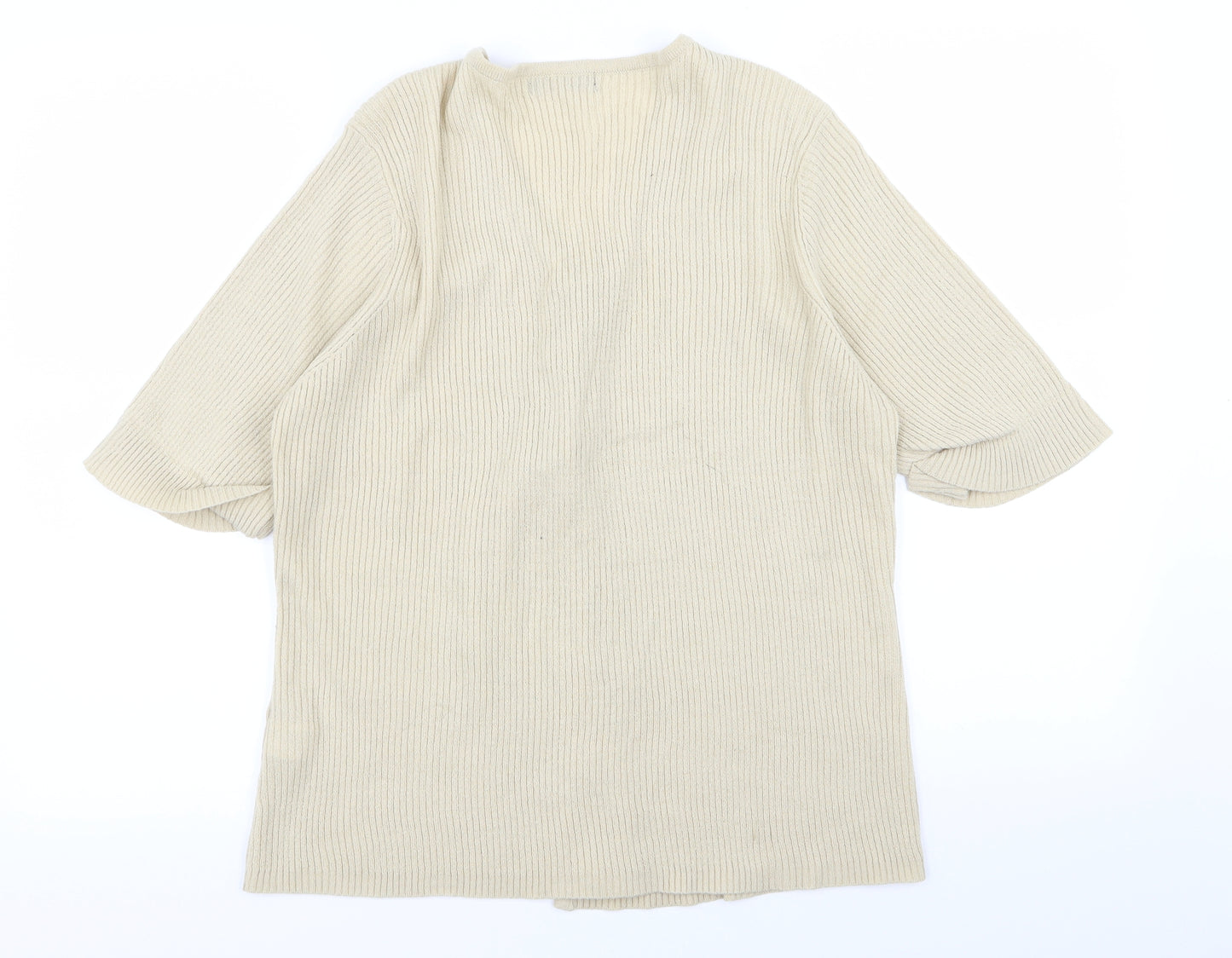BM Womens Beige   Cardigan Jumper Size L
