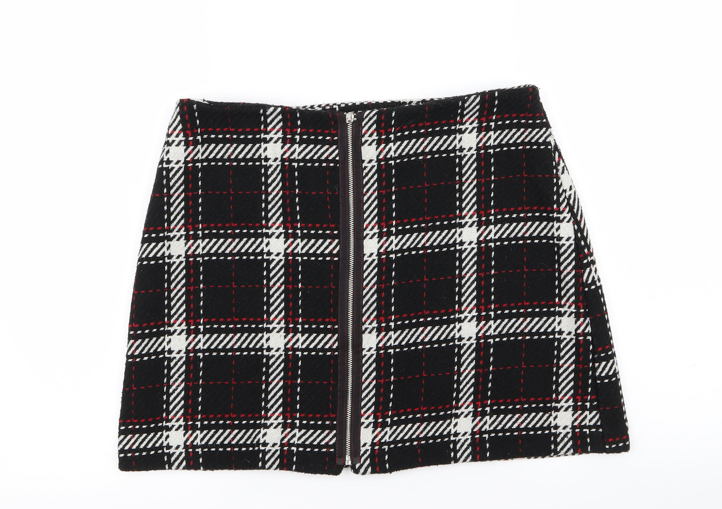 Primark Womens Black Check  Mini Skirt Size 12