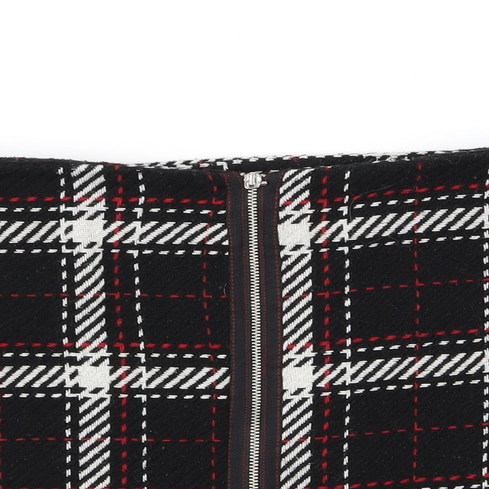 Primark Womens Black Check  Mini Skirt Size 12