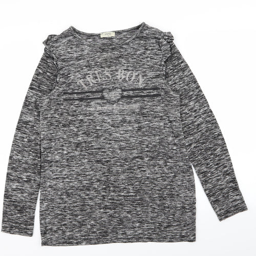 Papaya Womens Grey   Basic T-Shirt Size 14