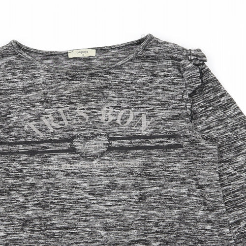 Papaya Womens Grey   Basic T-Shirt Size 14