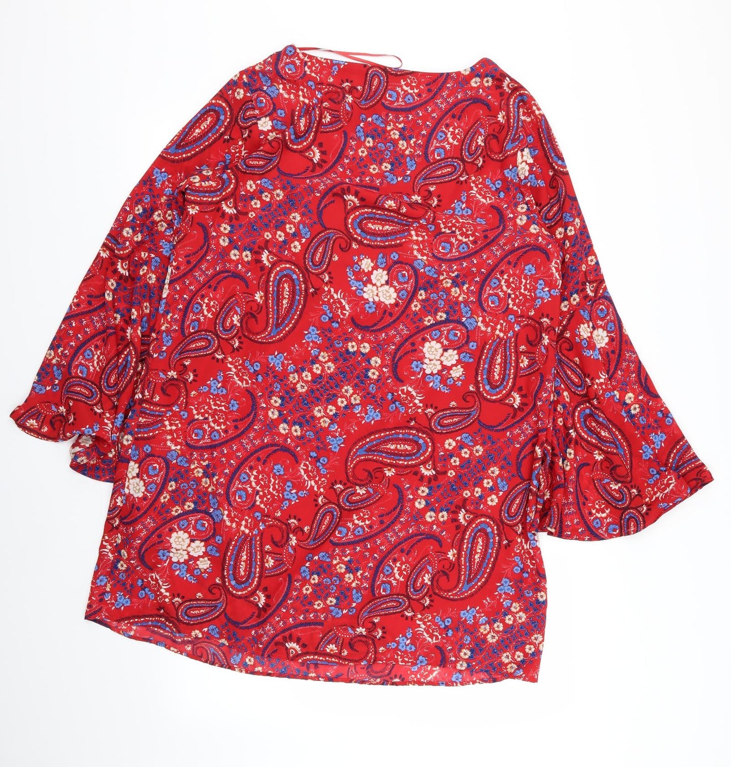 Papaya Womens Red Floral  T-Shirt Dress  Size 14