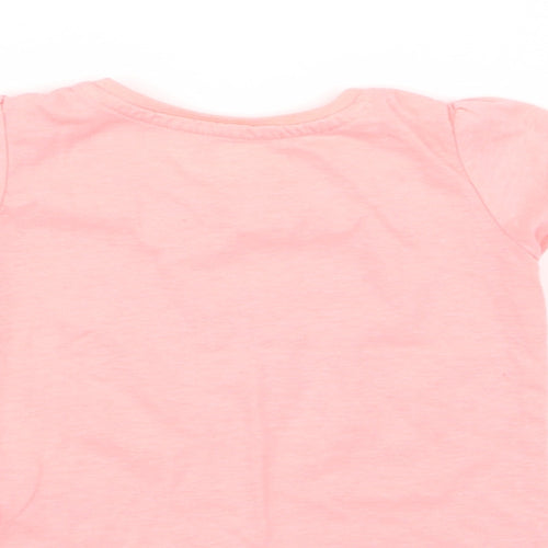 Primark Girls Pink   Basic T-Shirt Size 6-9 Months  - butterfly