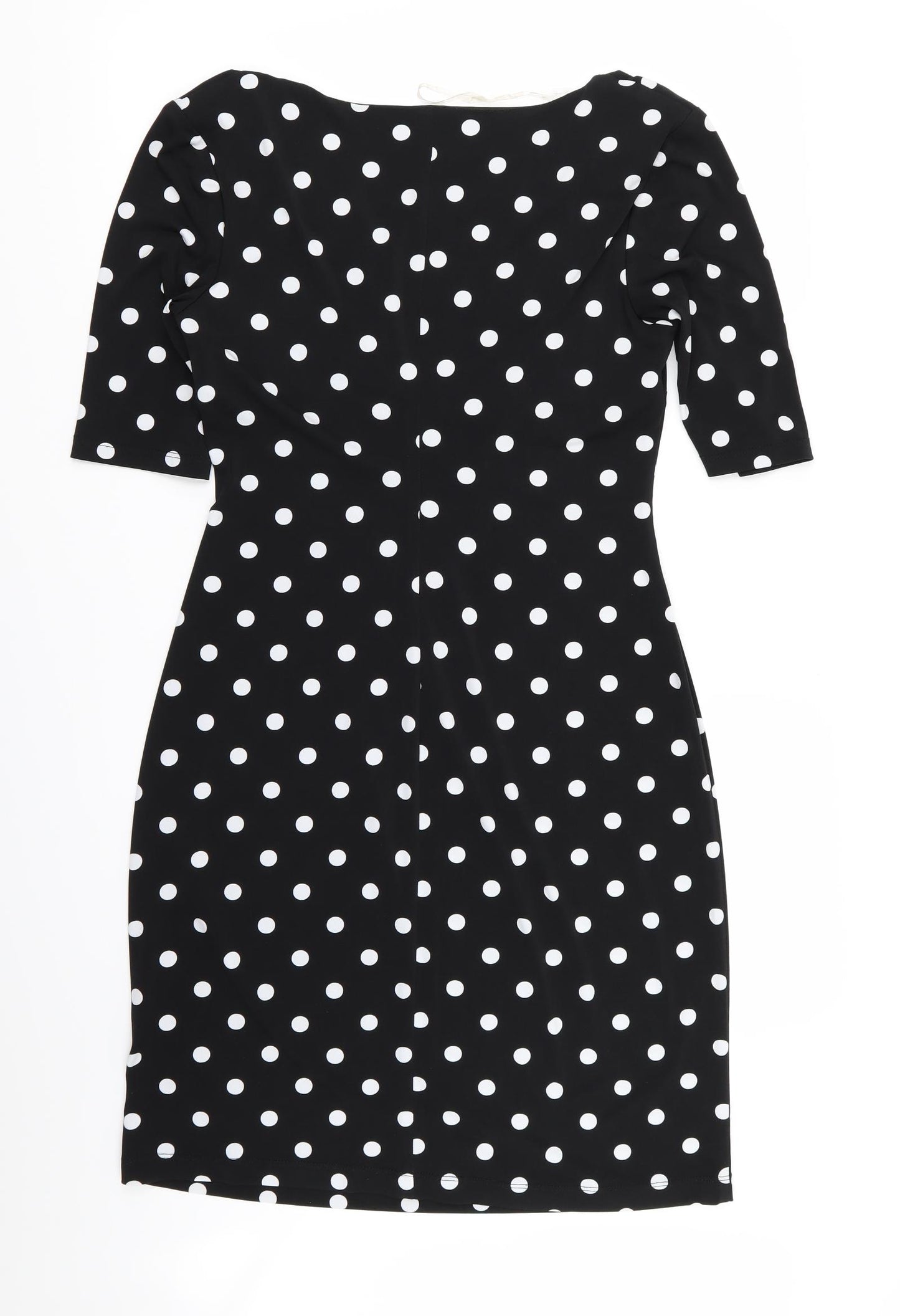 Connected apparel Womens Black Polka Dot  Fit & Flare  Size 12