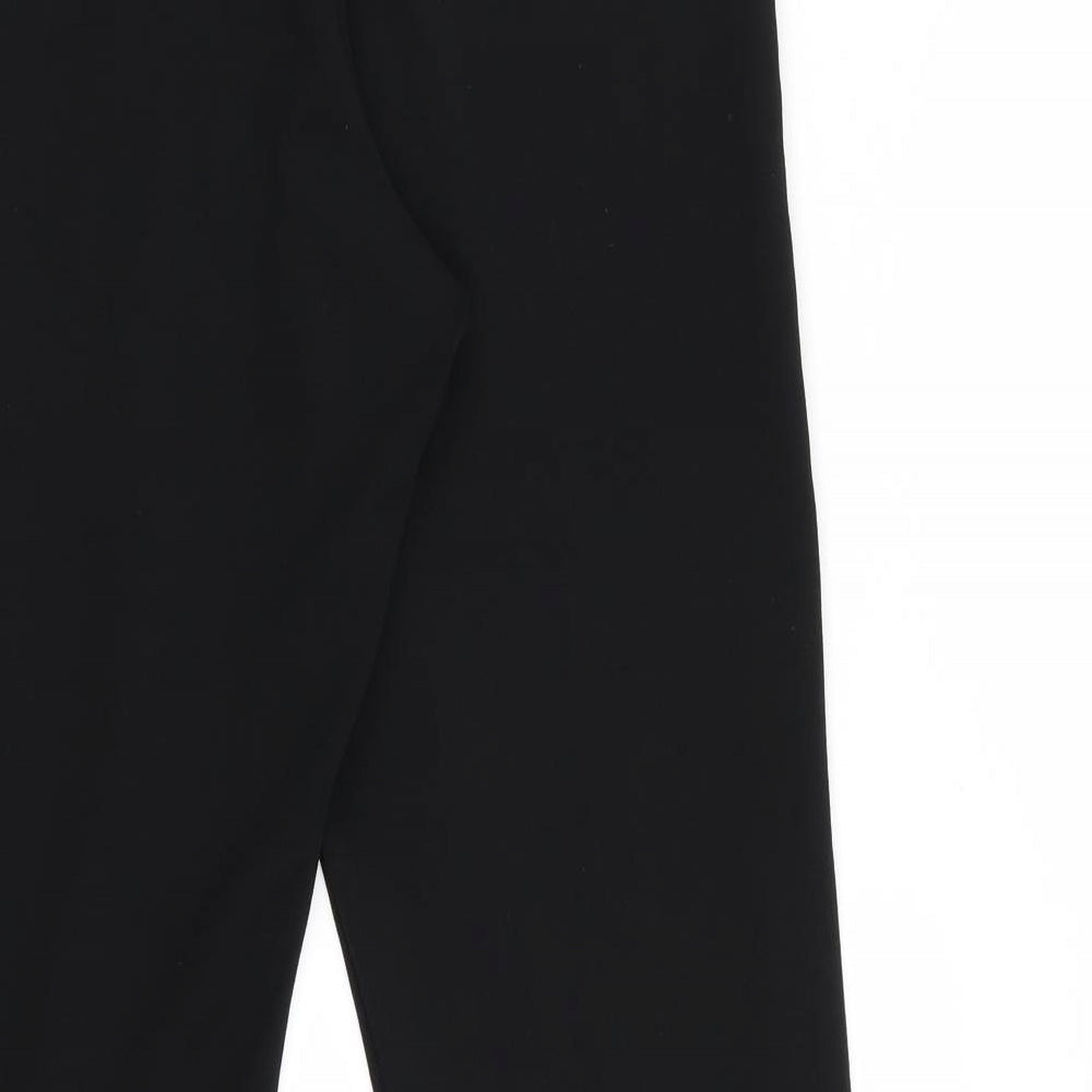 Quiz Womens Black   Trousers  Size 10 L25 in - Stretch waistband/FLARED