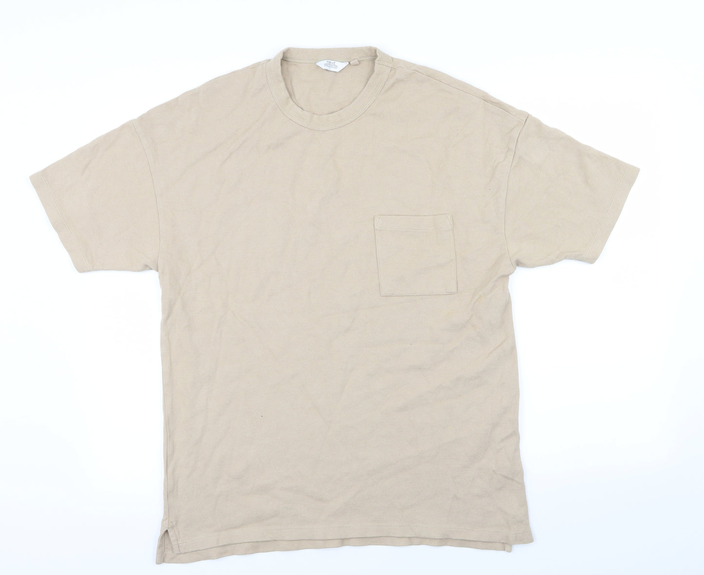 NEXT Mens Beige    T-Shirt Size L