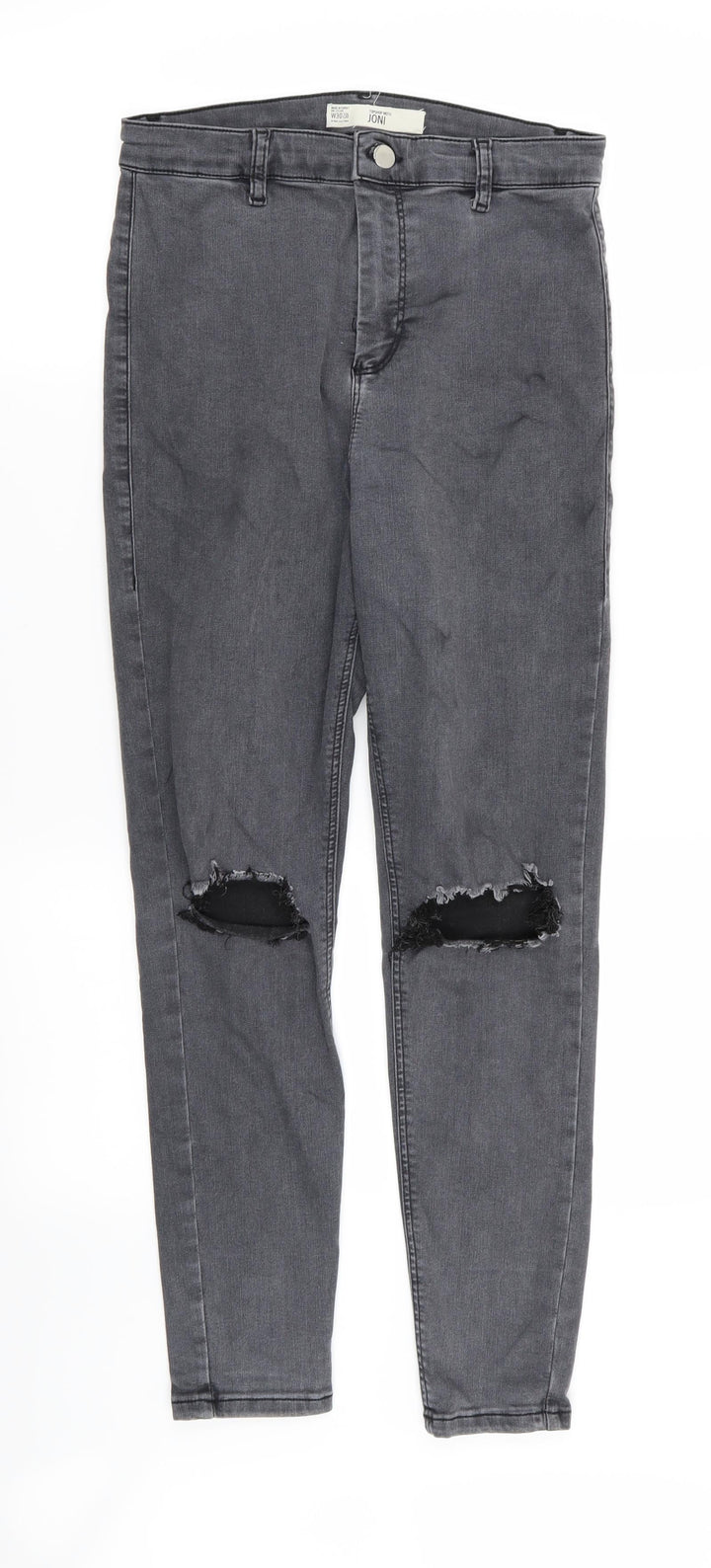 Topshop Womens Grey Skinny Jeans Size 30 in L30 in