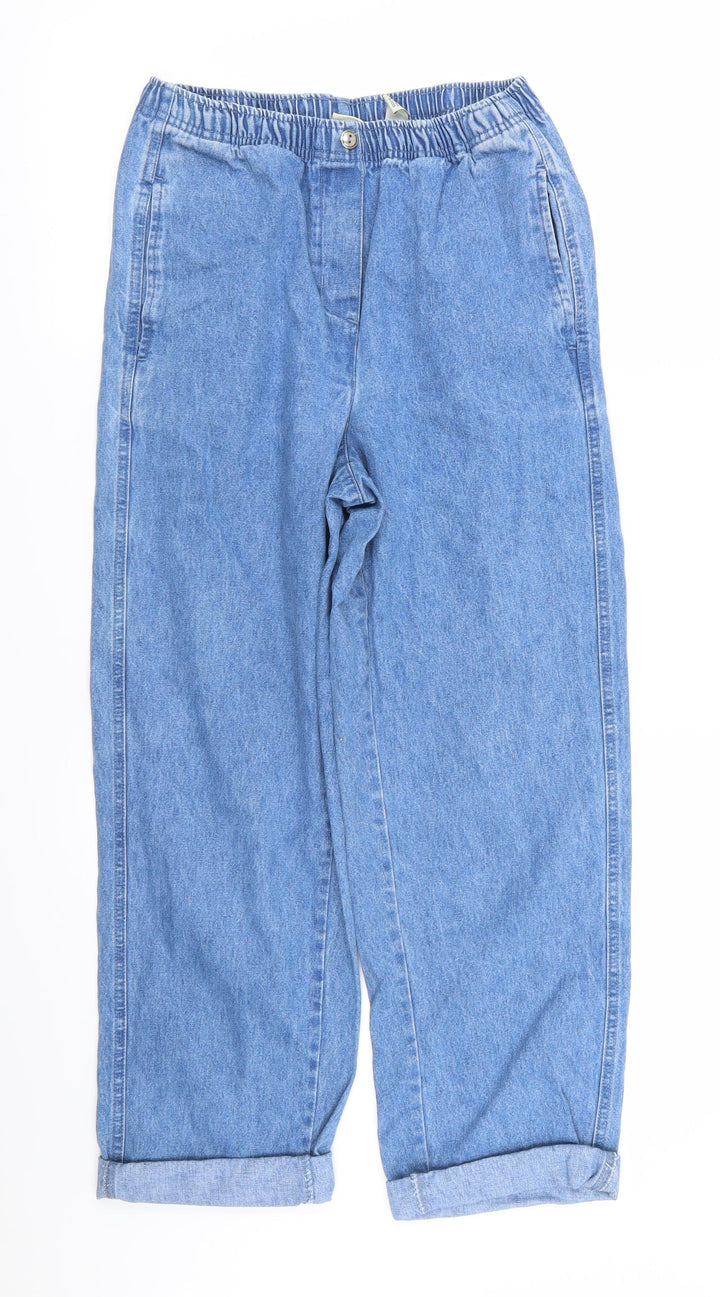 Classic Elements Womens Black Denim Straight Jeans Size 6 L24 in - Stretch waistband