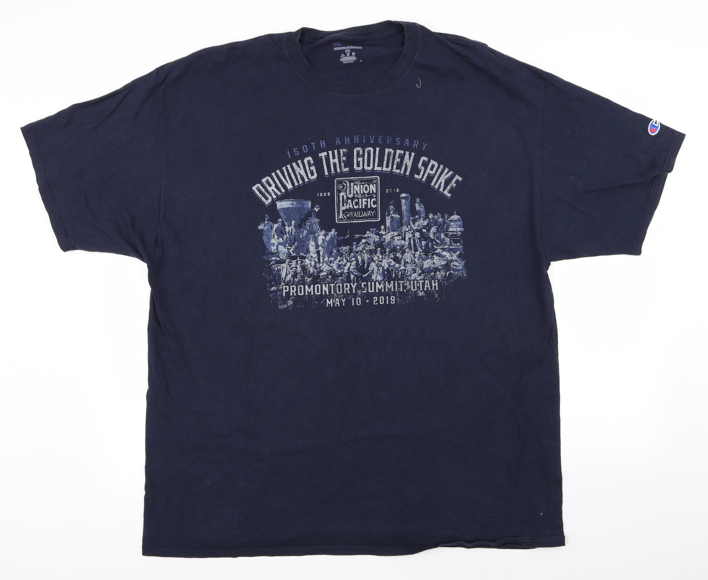 Champion Mens Blue    T-Shirt Size 2XL