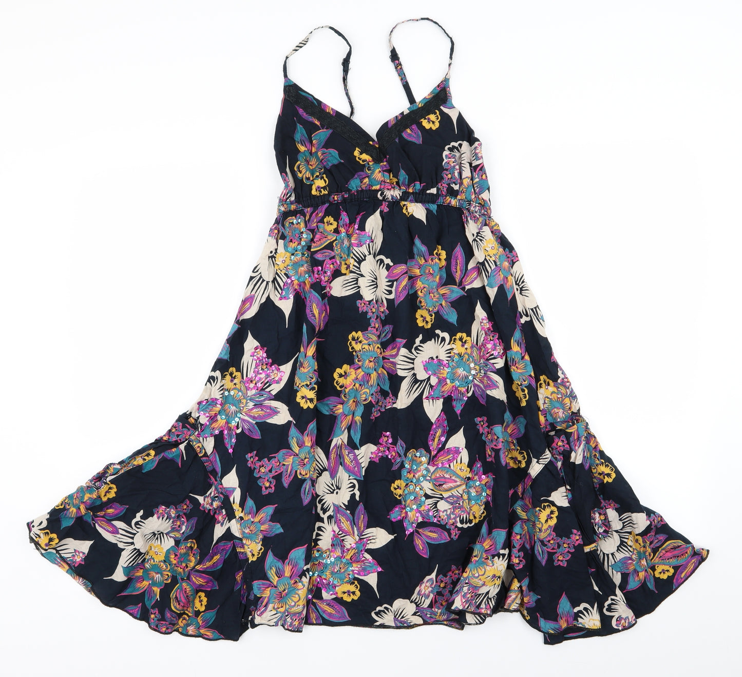 EVIE Womens Multicoloured Floral  Fit & Flare  Size 8