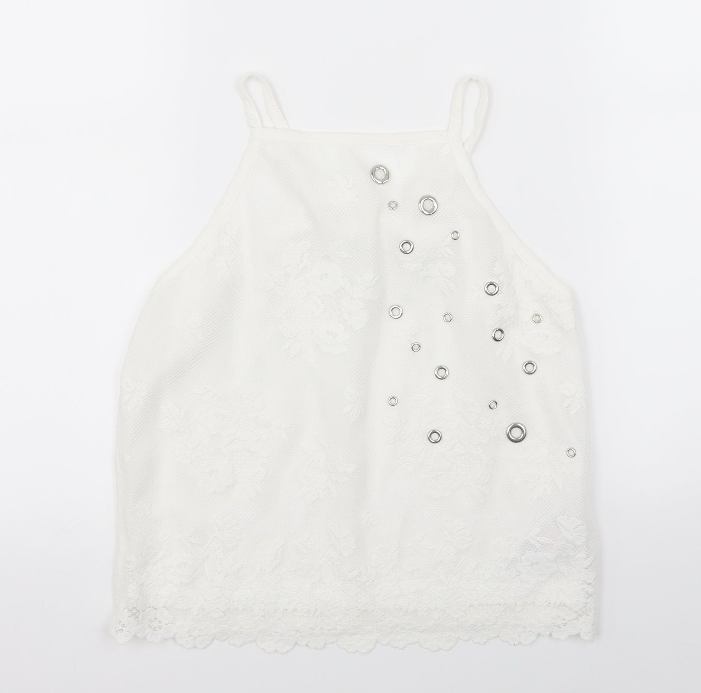 New Look Girls White Floral  Camisole Tank Size 14-15 Years