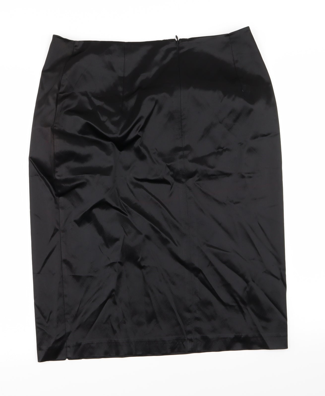 Preworn Womens Black   A-Line Skirt Size 30 in  - Leather Skirt