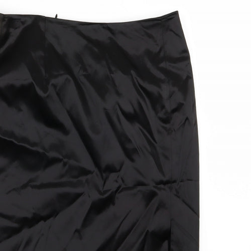 Preworn Womens Black   A-Line Skirt Size 30 in  - Leather Skirt