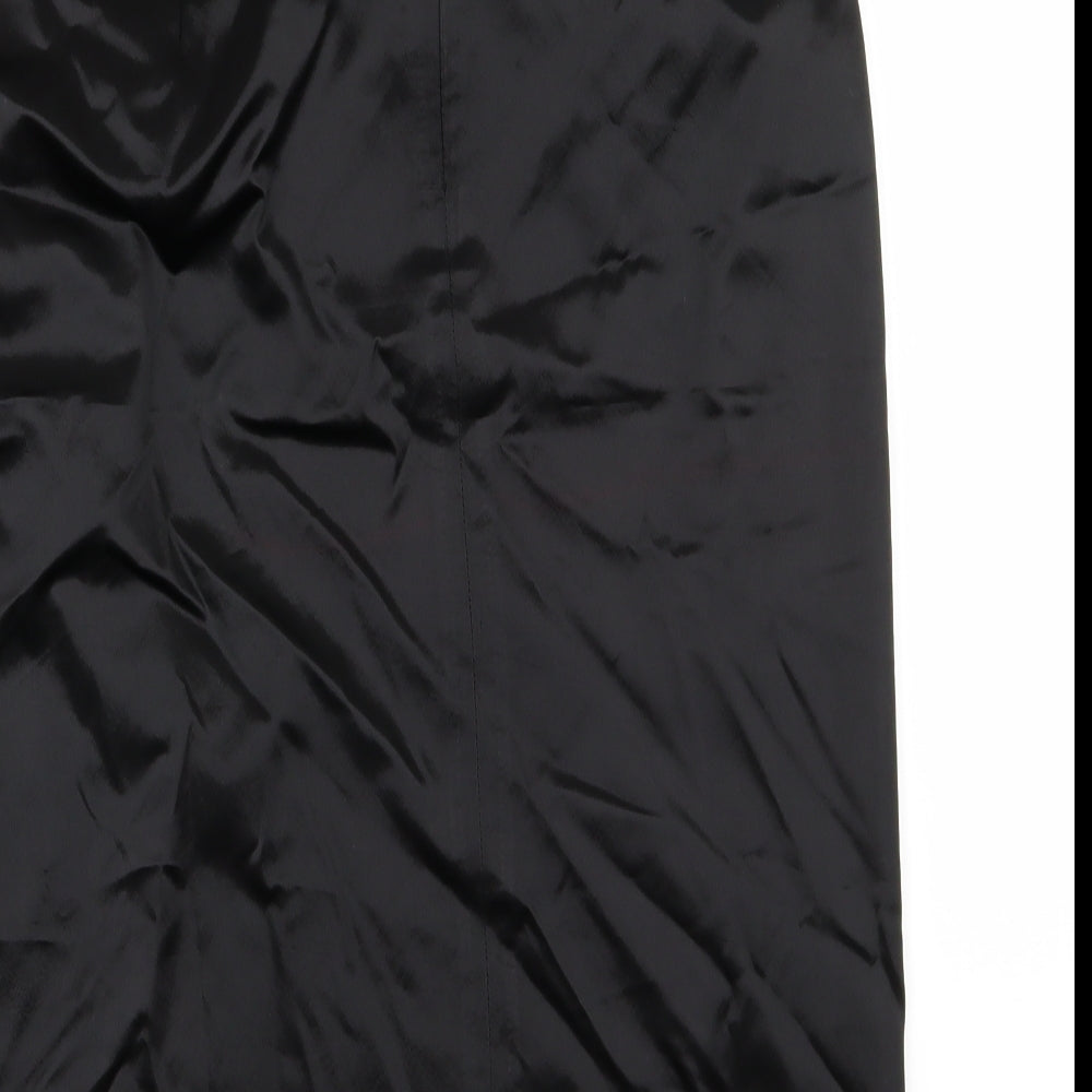 Preworn Womens Black   A-Line Skirt Size 30 in  - Leather Skirt