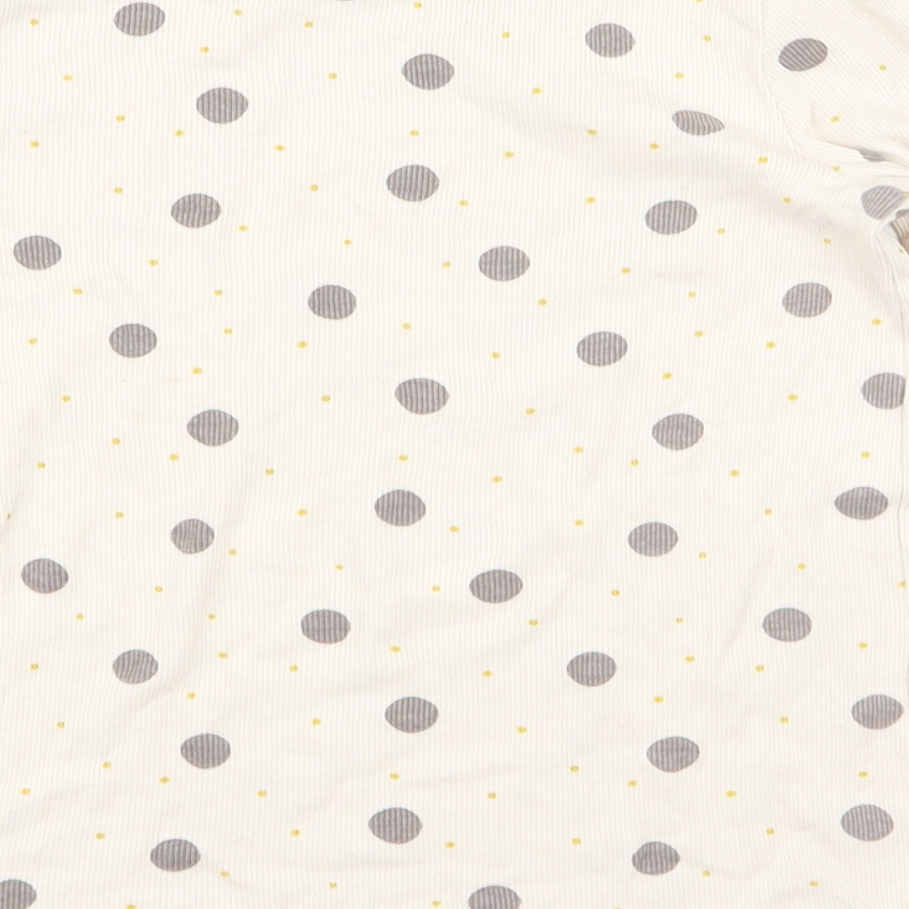 Zara Girls Beige Polka Dot  Basic T-Shirt Size 8-9 Years