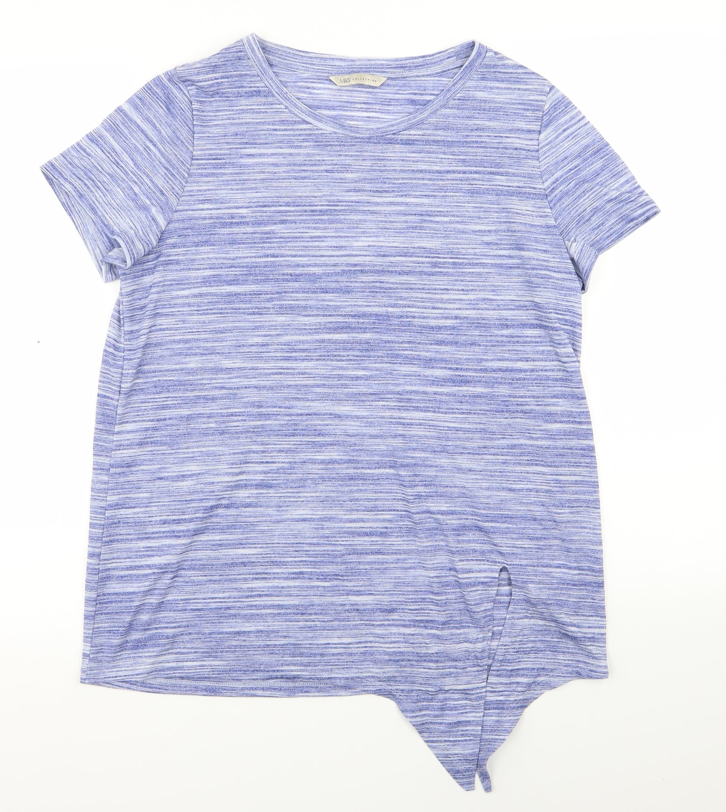 M&S Womens Blue   Basic T-Shirt Size 14