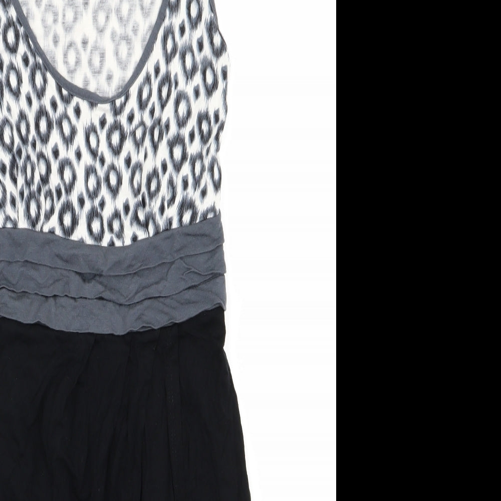 Warehouse Womens Black Animal Print  Pencil Dress  Size 8