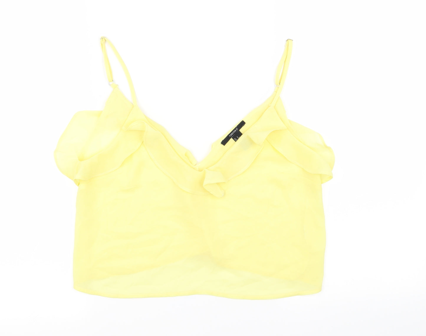 FOREVER 21 Womens Yellow   Camisole Tank Size 6