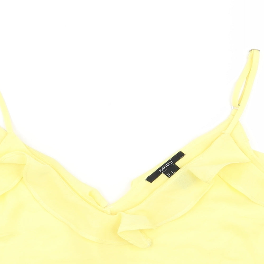 FOREVER 21 Womens Yellow   Camisole Tank Size 6