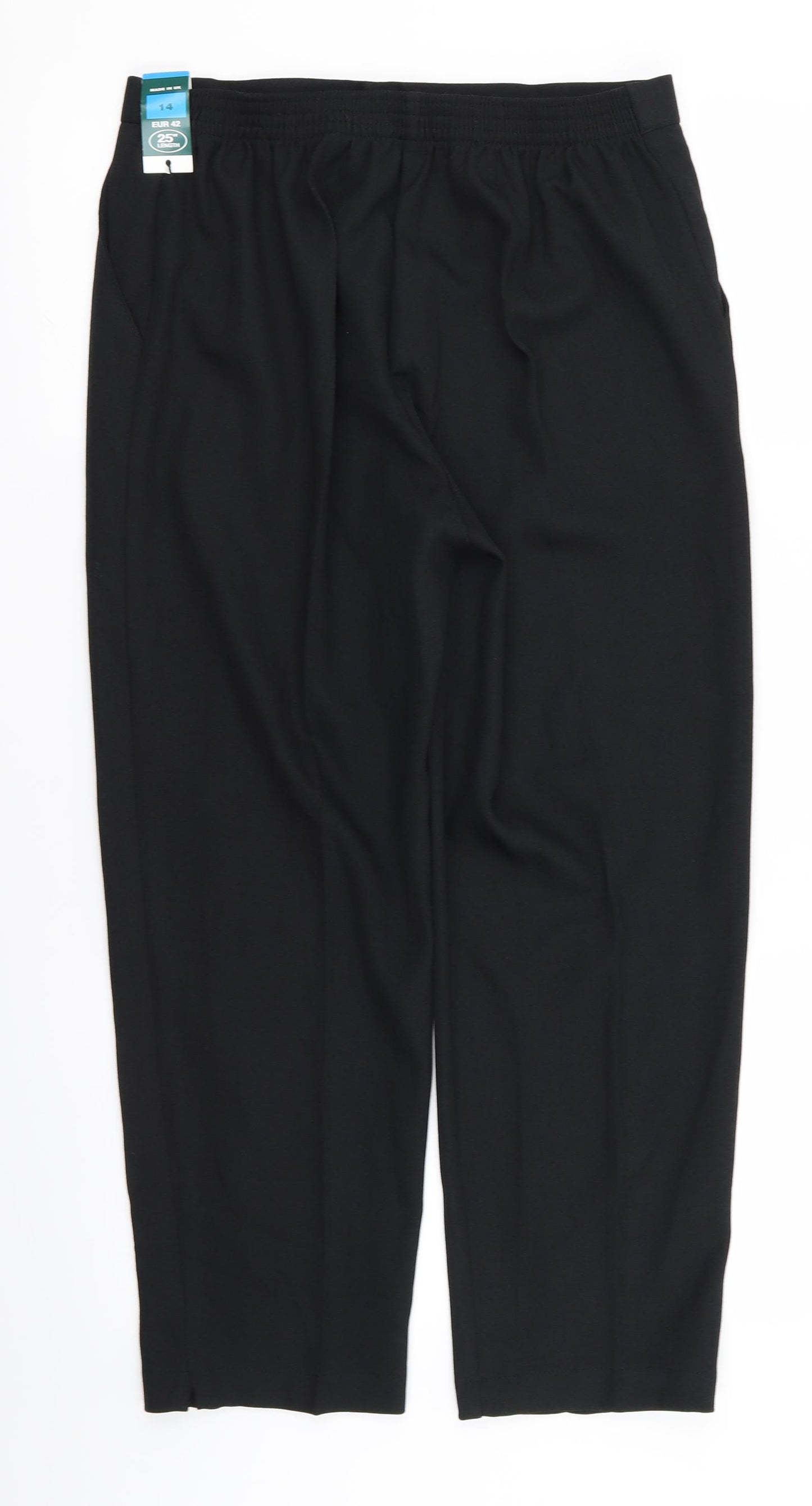 Emma Collection Womens Black   Trousers  Size 14 L25 in