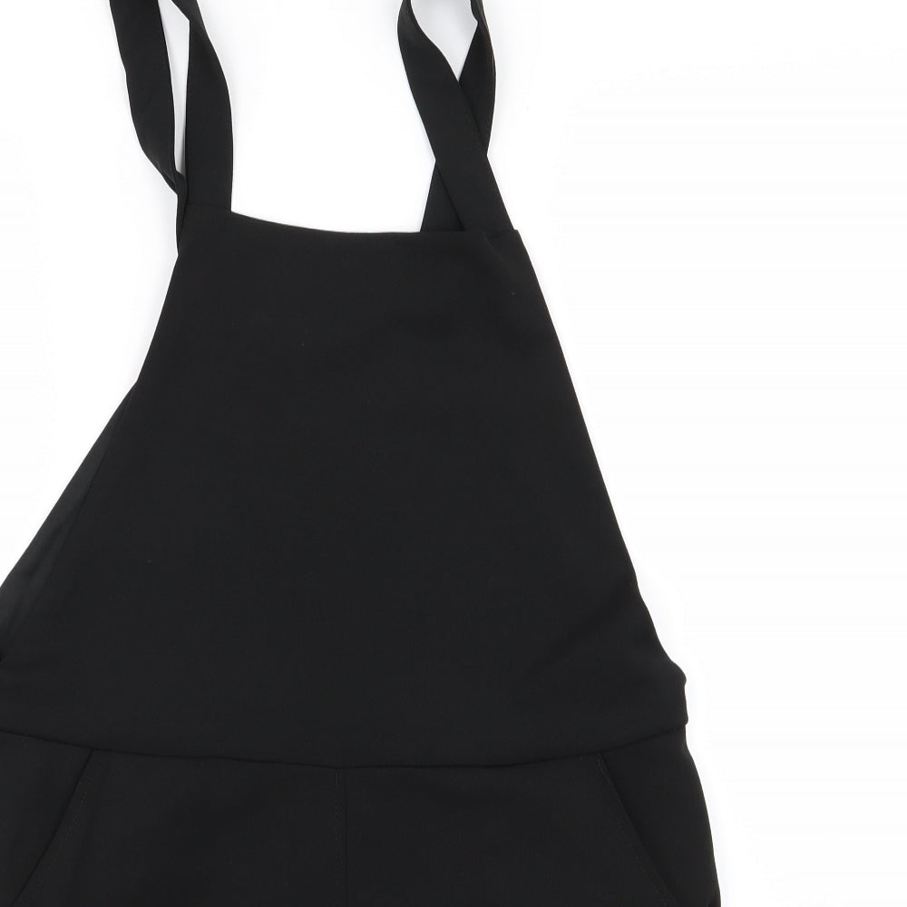 New Look Womens Black   Pinafore/Dungaree Dress  Size 10