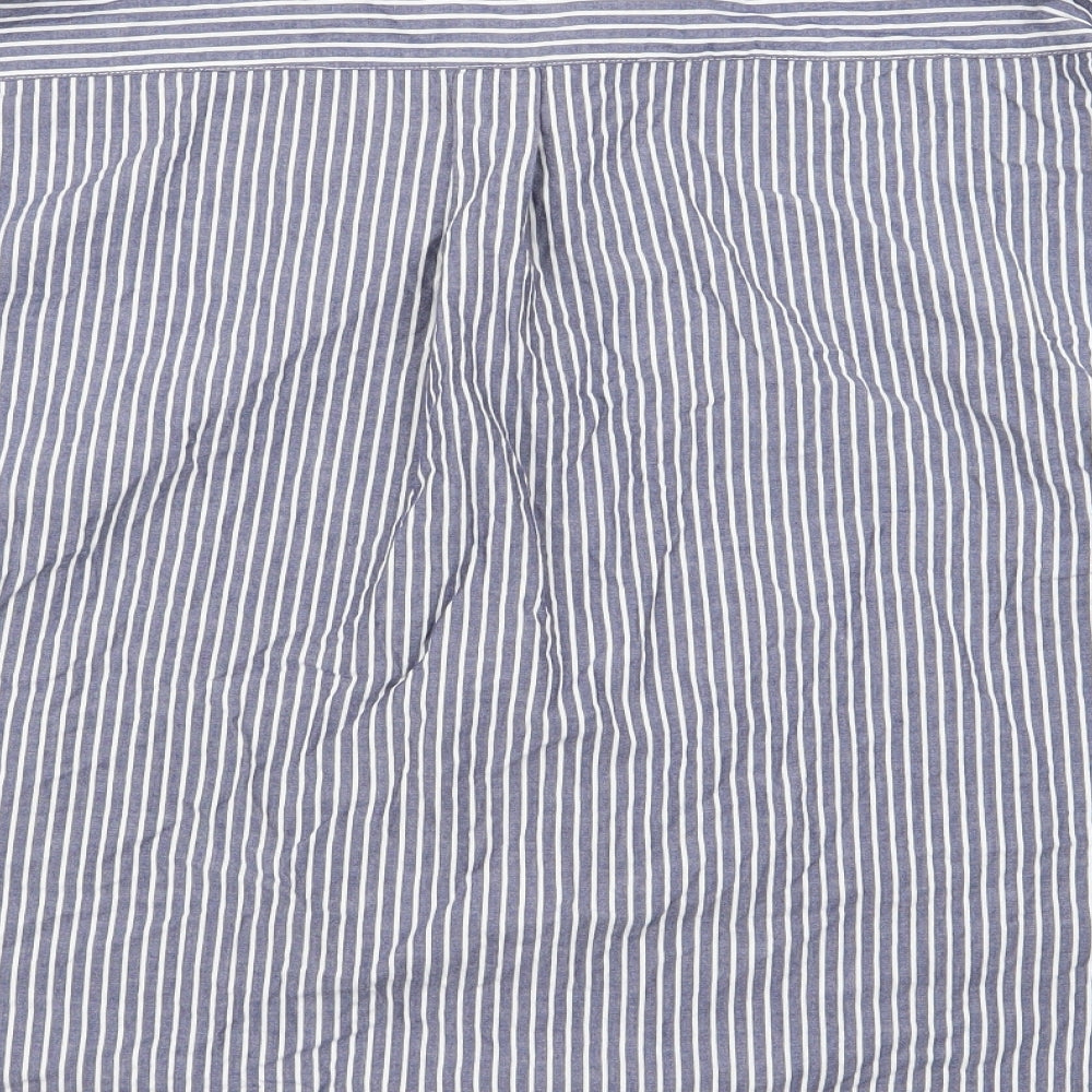 New Look Womens Blue Striped  Basic Blouse Size 12