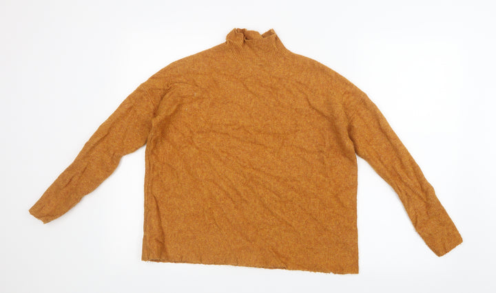 Warehouse Womens Yellow Knit Pullover Jumper Size S