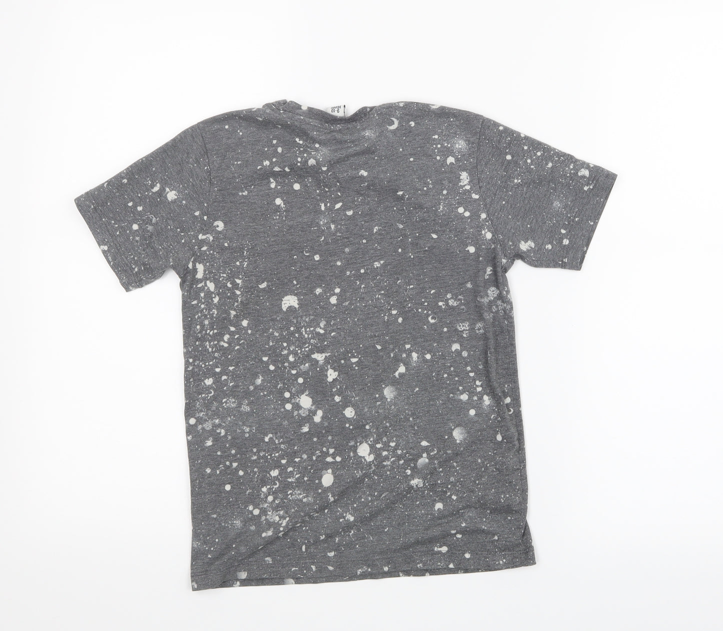 Hype Boys Grey Geometric  Basic T-Shirt Size 9-10 Years