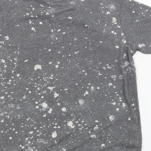 Hype Boys Grey Geometric  Basic T-Shirt Size 9-10 Years