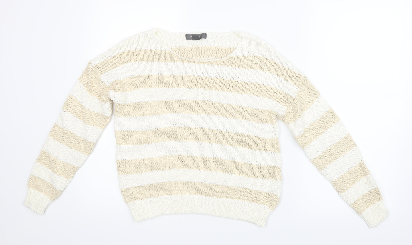 Primark Womens White  Knit Pullover Jumper Size 10