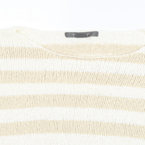 Primark Womens White  Knit Pullover Jumper Size 10