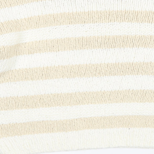 Primark Womens White  Knit Pullover Jumper Size 10