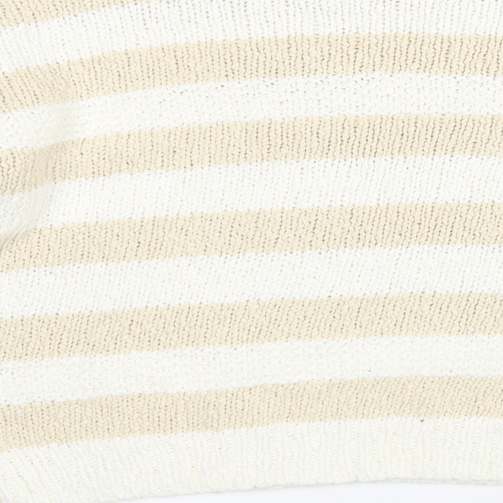 Primark Womens White  Knit Pullover Jumper Size 10