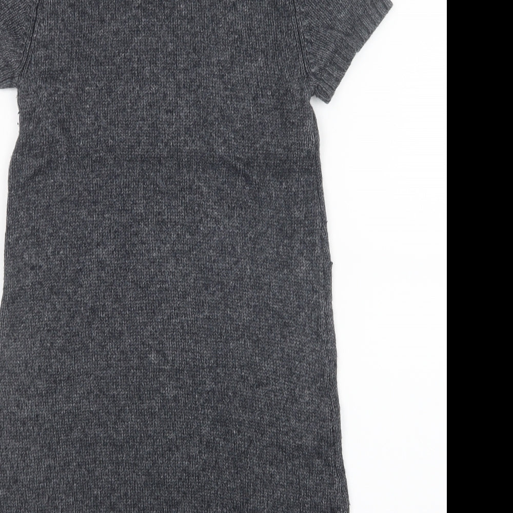 Promod Womens Grey  Knit Jumper Dress  Size S