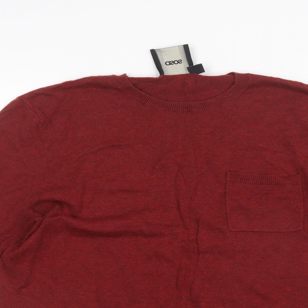 ASOS Mens Red  Knit  T-Shirt Size M